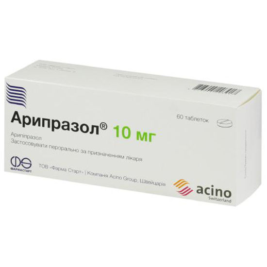 Арипразол таблетки 10 мг №60.